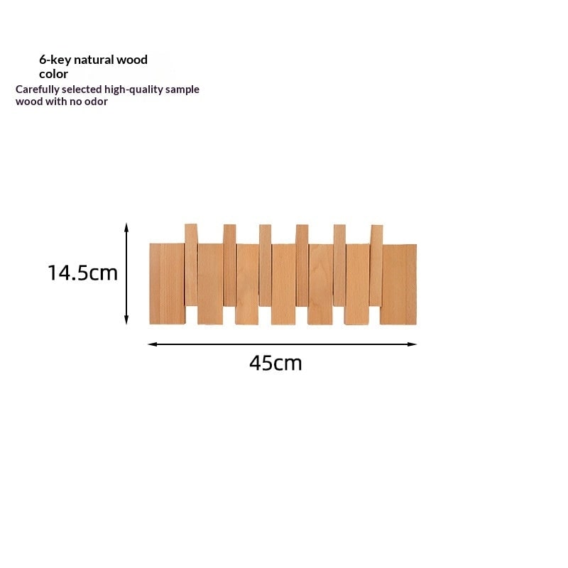 Wall Coat Rack with Foldable Hooks and Piano Key Design - Image 11