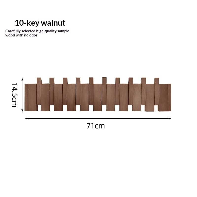 Wall Coat Rack with Foldable Hooks and Piano Key Design - Image 13