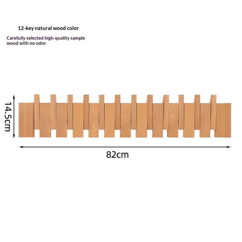 Wall Coat Rack with Foldable Hooks and Piano Key Design - Image 17