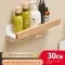 Wall Mounted Floating Shelves with Wooden Rail and Metal Bracket for Bathroom Storage - Image 11
