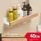 Wall Mounted Floating Shelves with Wooden Rail and Metal Bracket for Bathroom Storage - Image 12