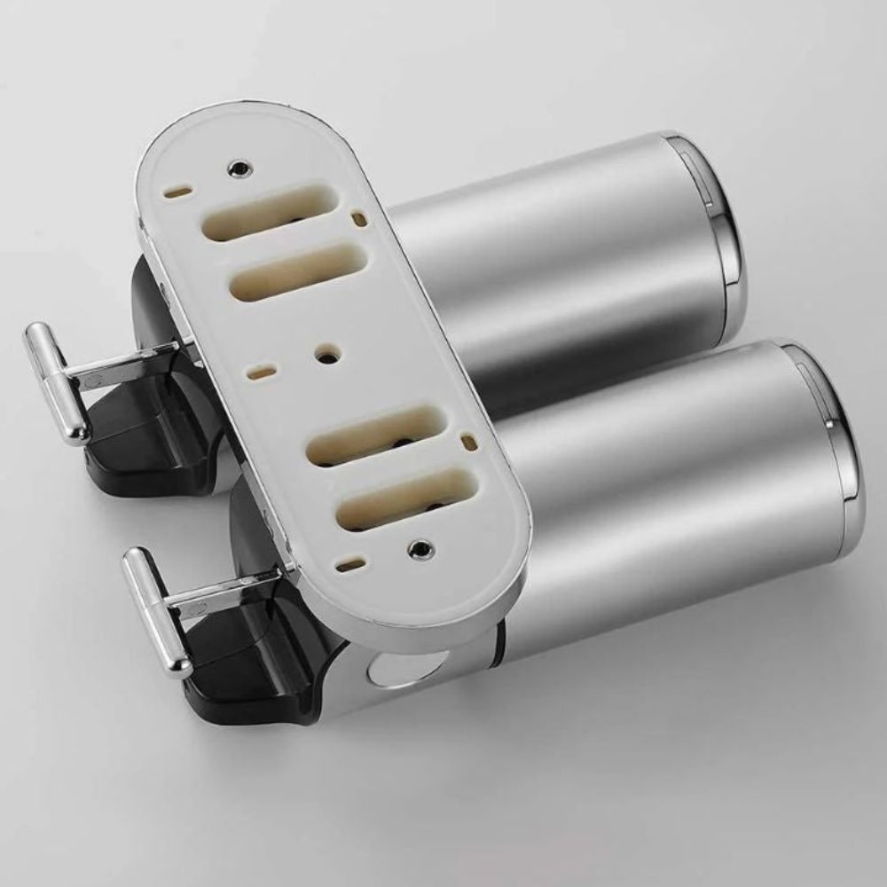 Wall-Mounted Shower Soap Dispenser with Manual T-Bar Lever and Detachable Chambers - Image 13