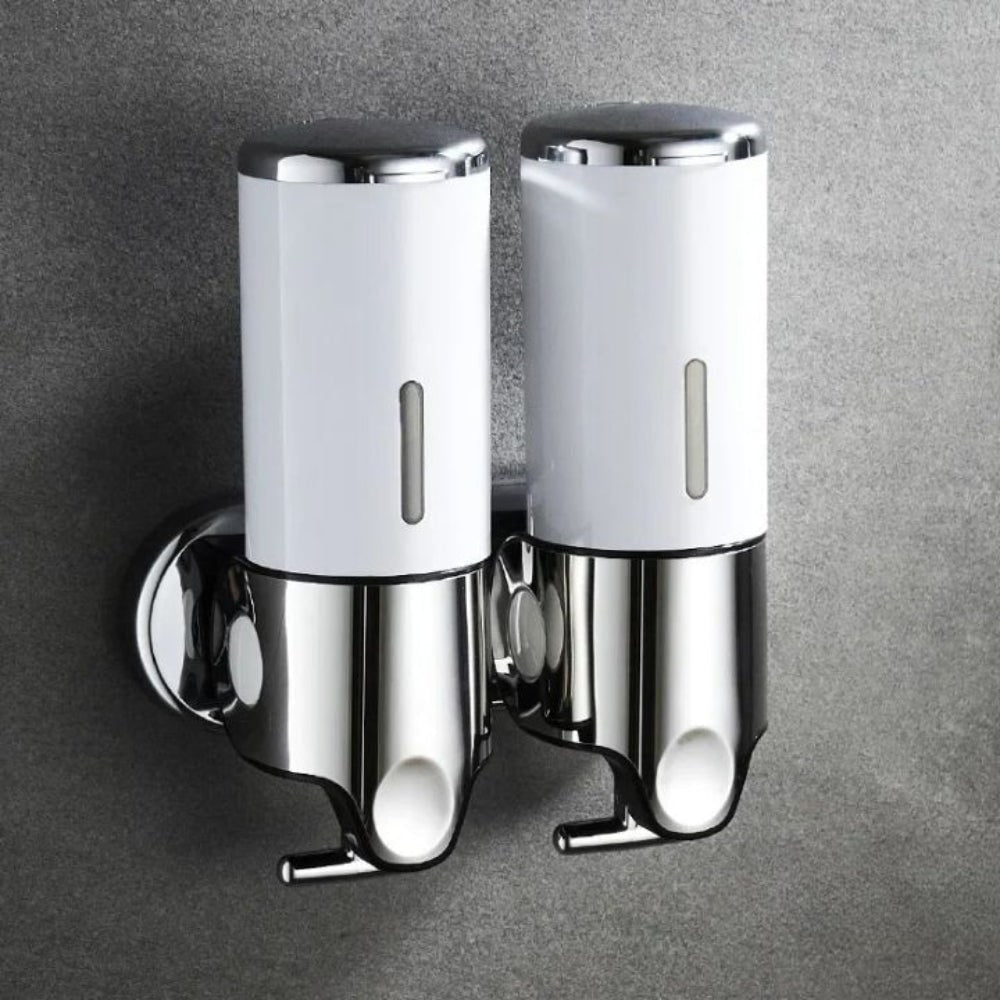 Wall-Mounted Shower Soap Dispenser with Manual T-Bar Lever and Detachable Chambers - Image 20