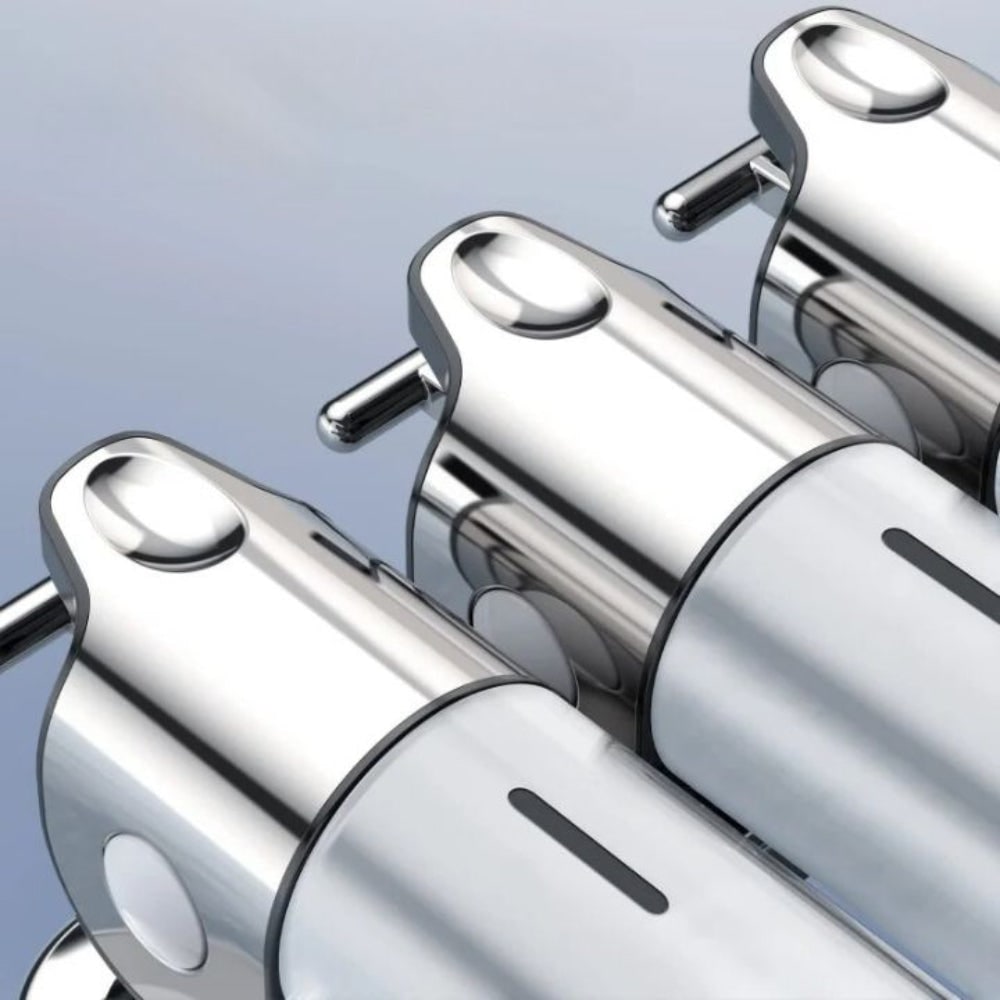 Wall-Mounted Shower Soap Dispenser with Manual T-Bar Lever and Detachable Chambers - Image 7