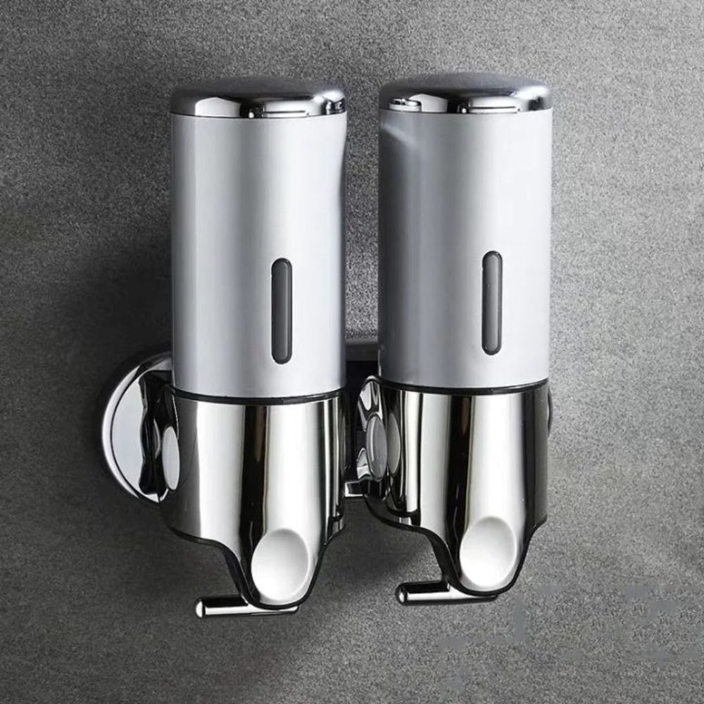 Wall-Mounted Shower Soap Dispenser with Manual T-Bar Lever and Detachable Chambers - Image 9