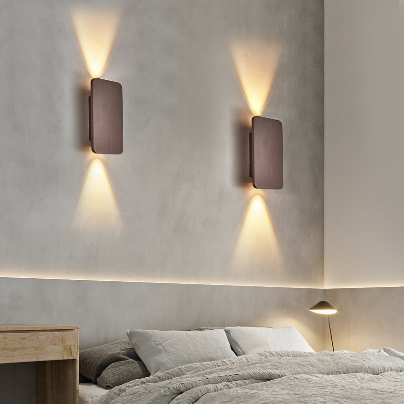 Wall Sconce Lighting with Bi-Directional LED and Brushed Metal Flush Mount - Image 1