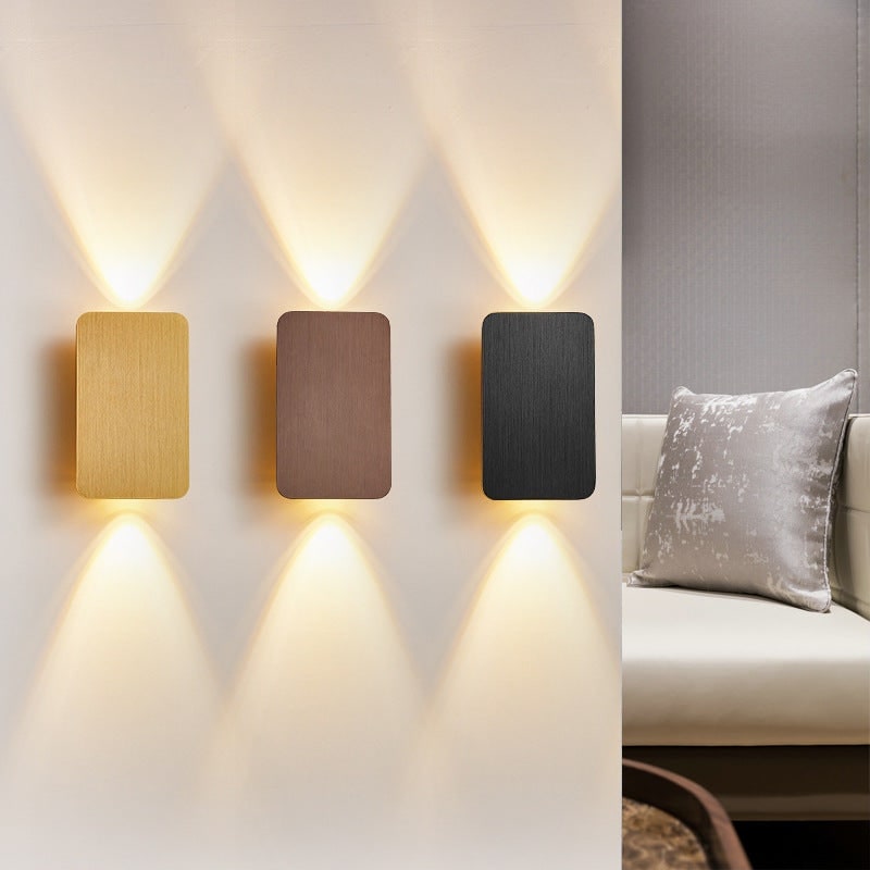 Wall Sconce Lighting with Bi-Directional LED and Brushed Metal Flush Mount - Image 2