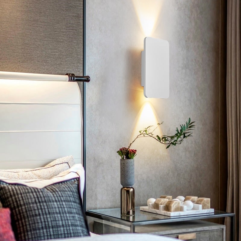 Wall Sconce Lighting with Bi-Directional LED and Brushed Metal Flush Mount - Image 6