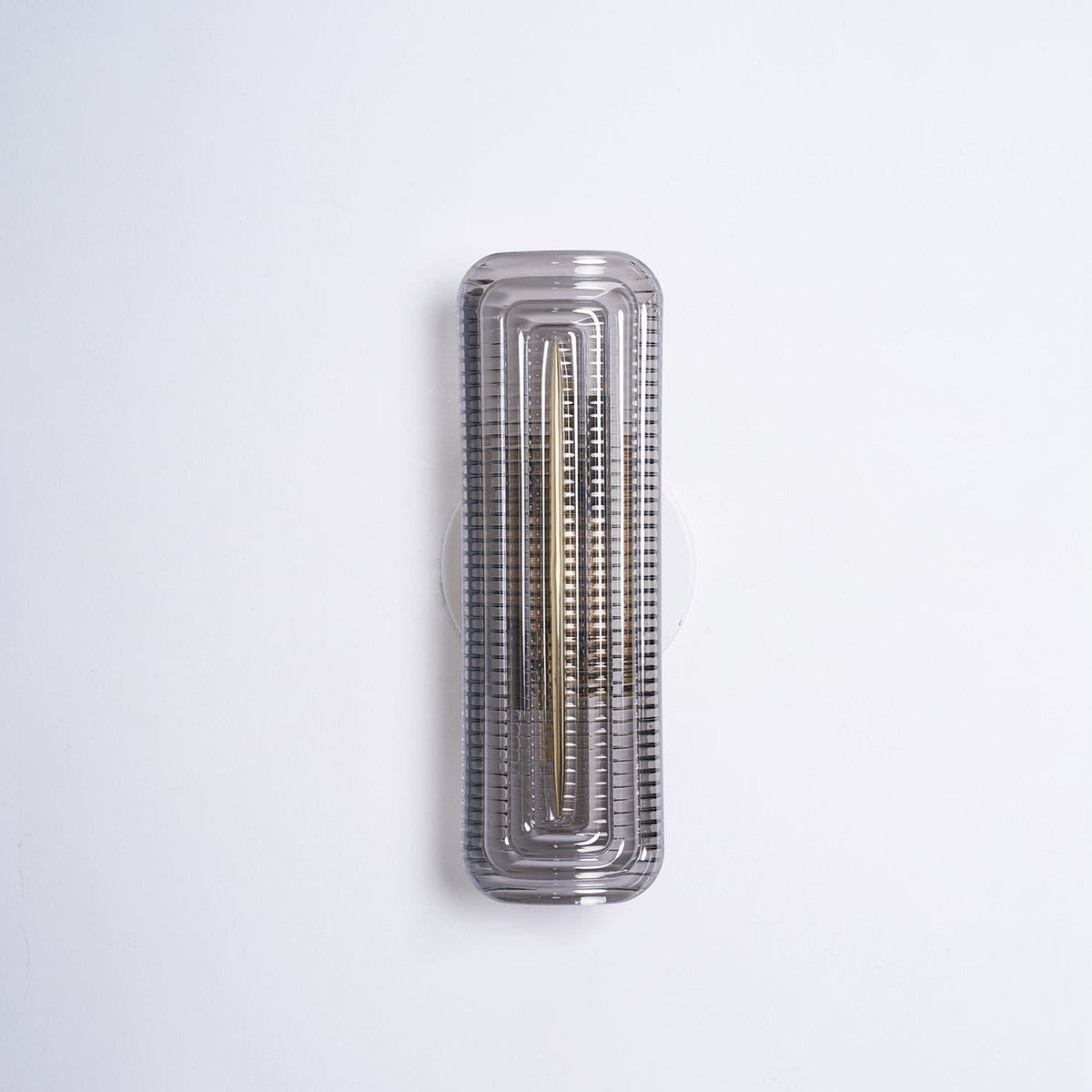 Wall Sconce Lighting with Brass Mount and Ribbed Glass Shade - Image 34