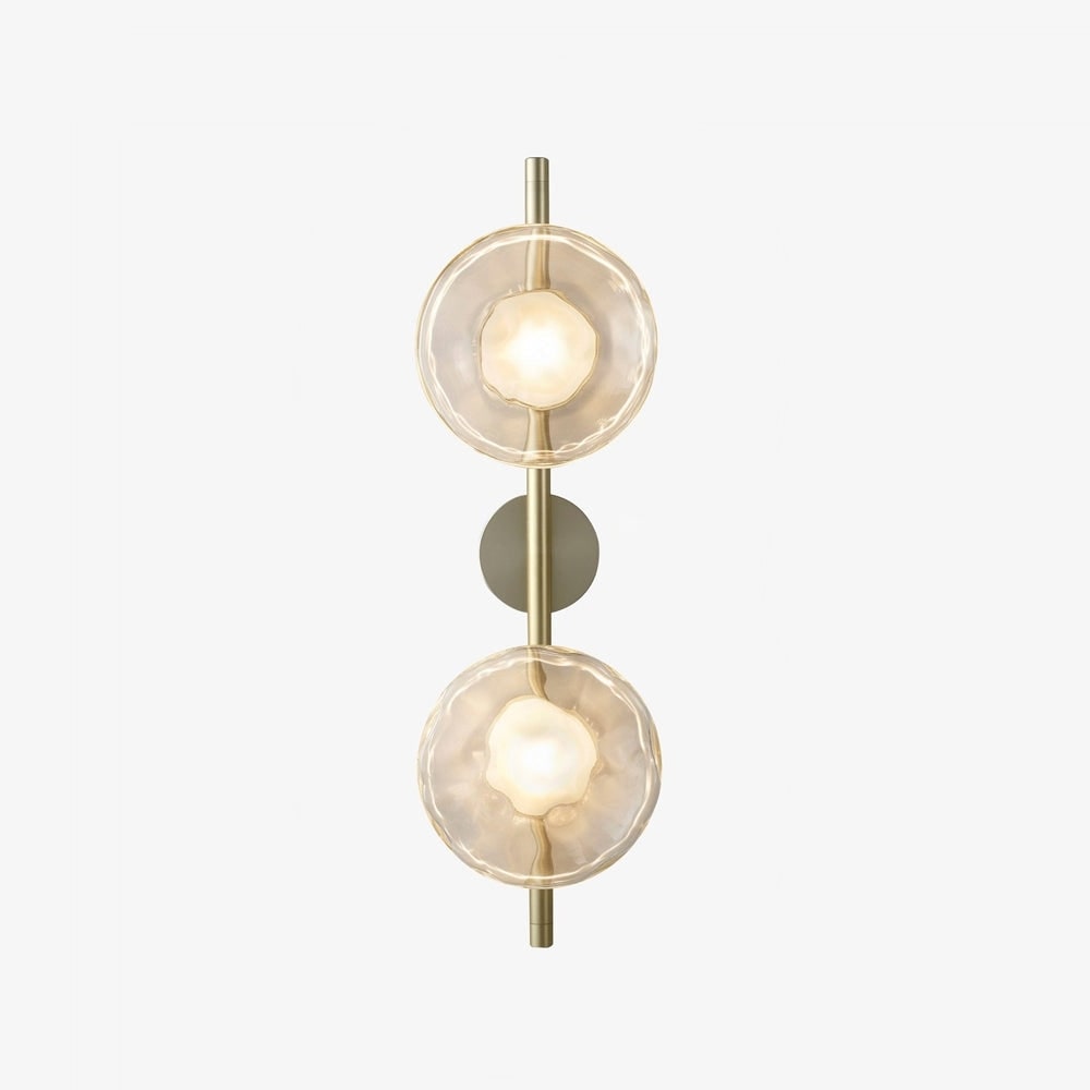 Wall Sconce Lighting with Textured Ripple Glass and Contemporary Design - Image 1