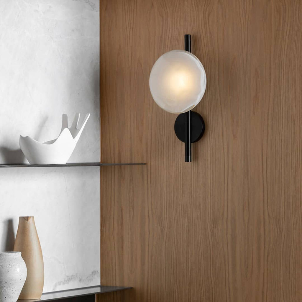 Wall Sconce Lighting with Textured Ripple Glass and Contemporary Design - Image 10