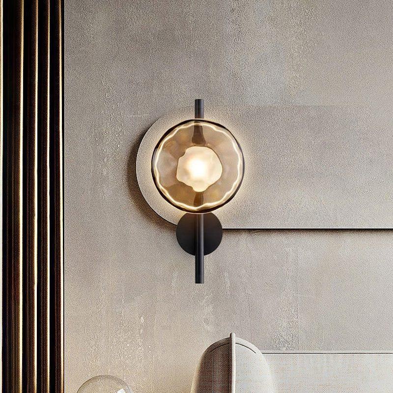 Wall Sconce Lighting with Textured Ripple Glass and Contemporary Design - Image 11