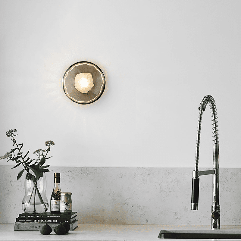 Wall Sconce Lighting with Textured Ripple Glass and Contemporary Design - Image 12