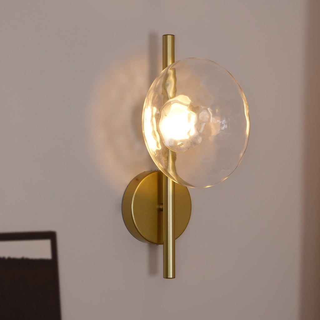 Wall Sconce Lighting with Textured Ripple Glass and Contemporary Design - Image 19