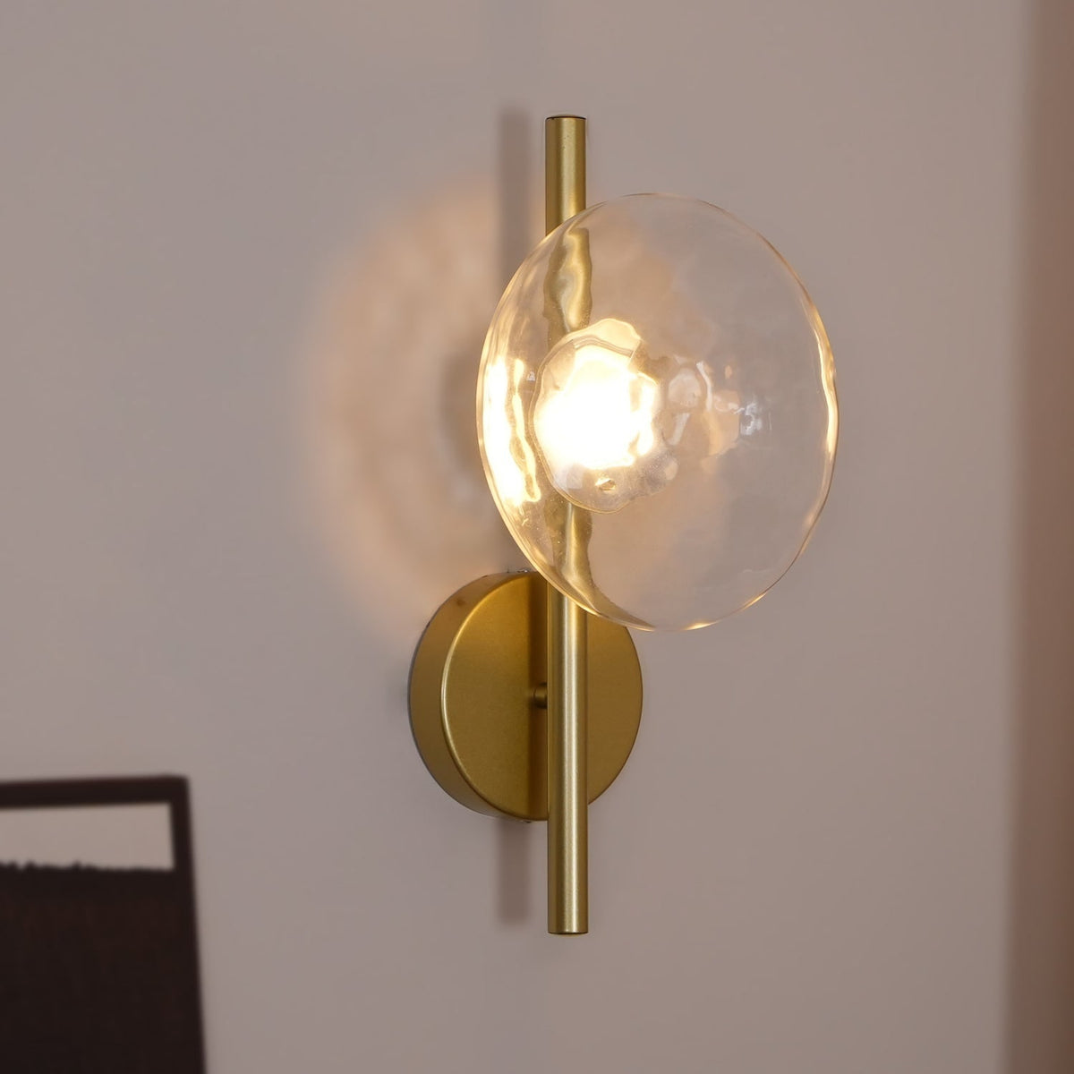 Wall Sconce Lighting with Textured Ripple Glass and Contemporary Design - Image 19