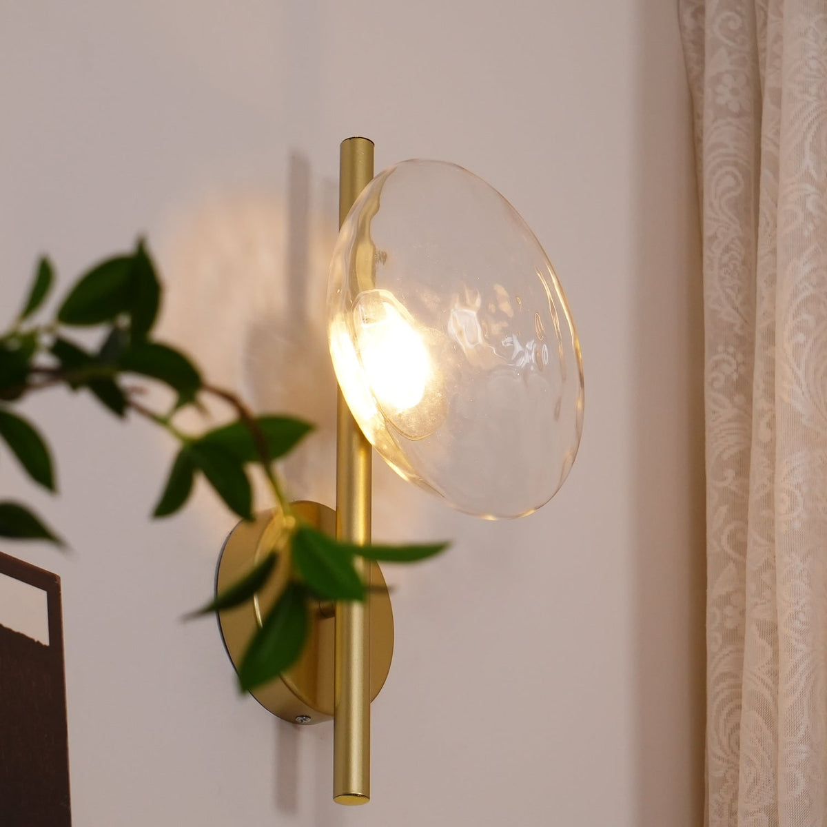 Wall Sconce Lighting with Textured Ripple Glass and Contemporary Design - Image 21