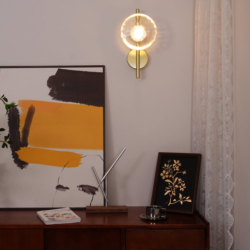 Wall Sconce Lighting with Textured Ripple Glass and Contemporary Design - Image 25