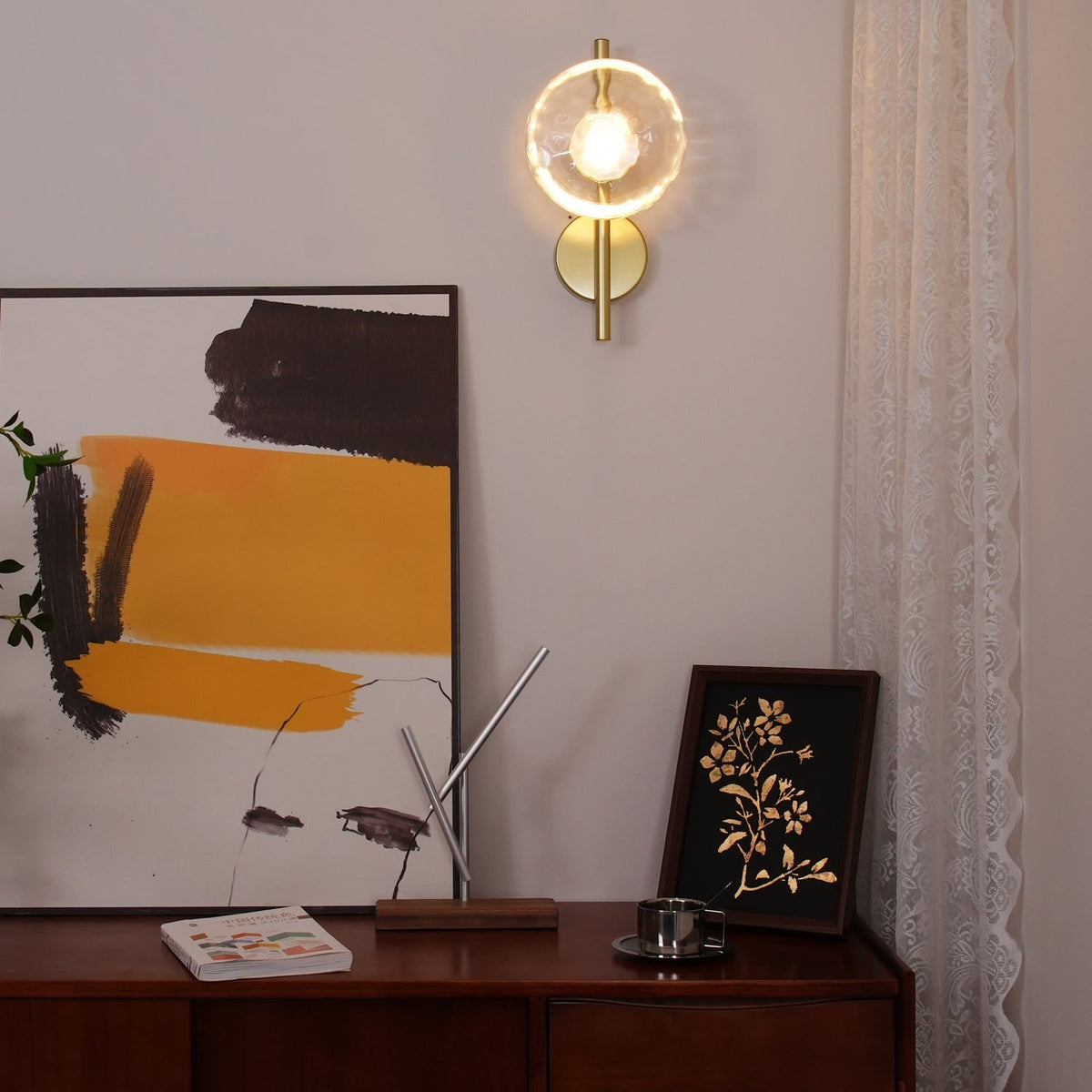 Wall Sconce Lighting with Textured Ripple Glass and Contemporary Design - Image 25