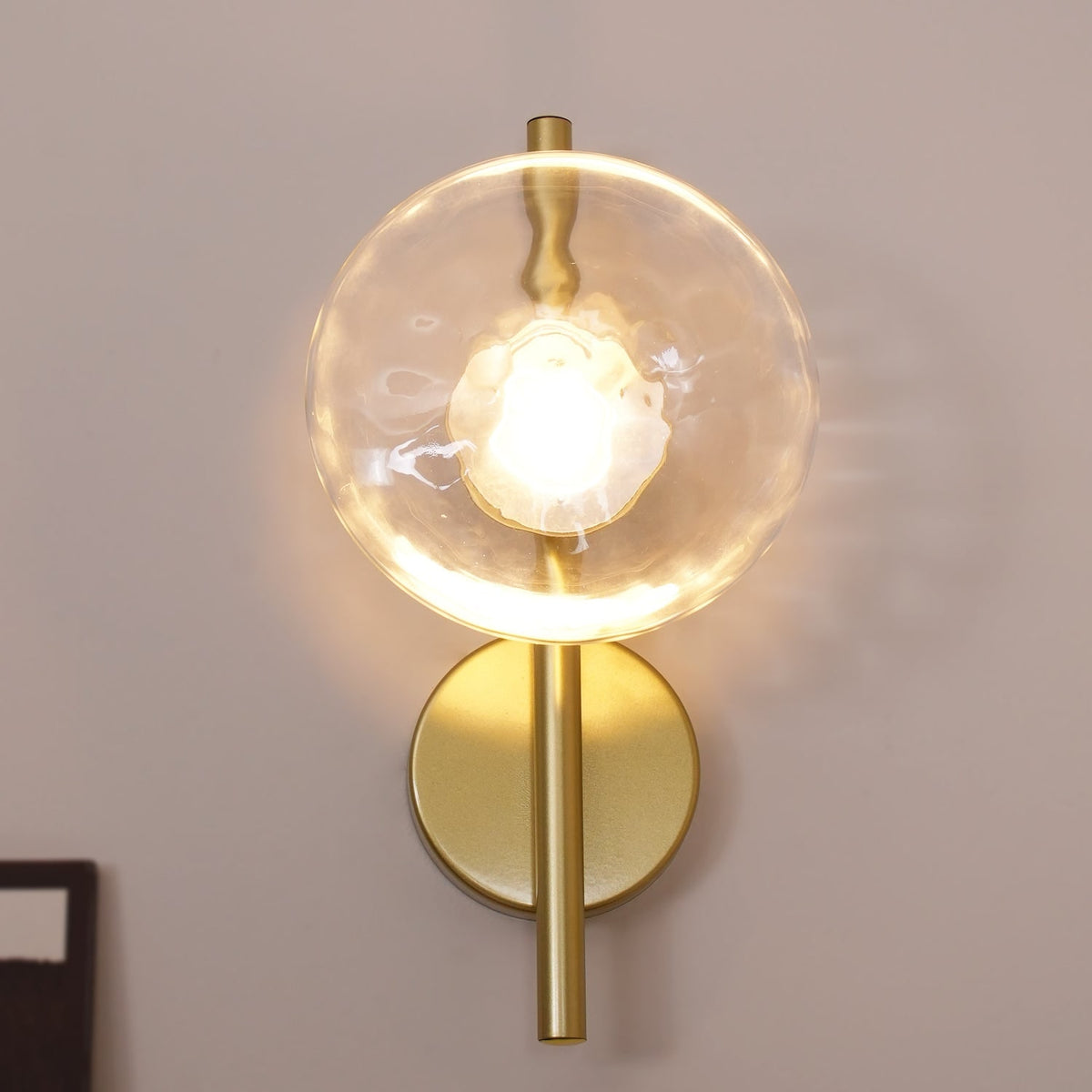 Wall Sconce Lighting with Textured Ripple Glass and Contemporary Design - Image 26