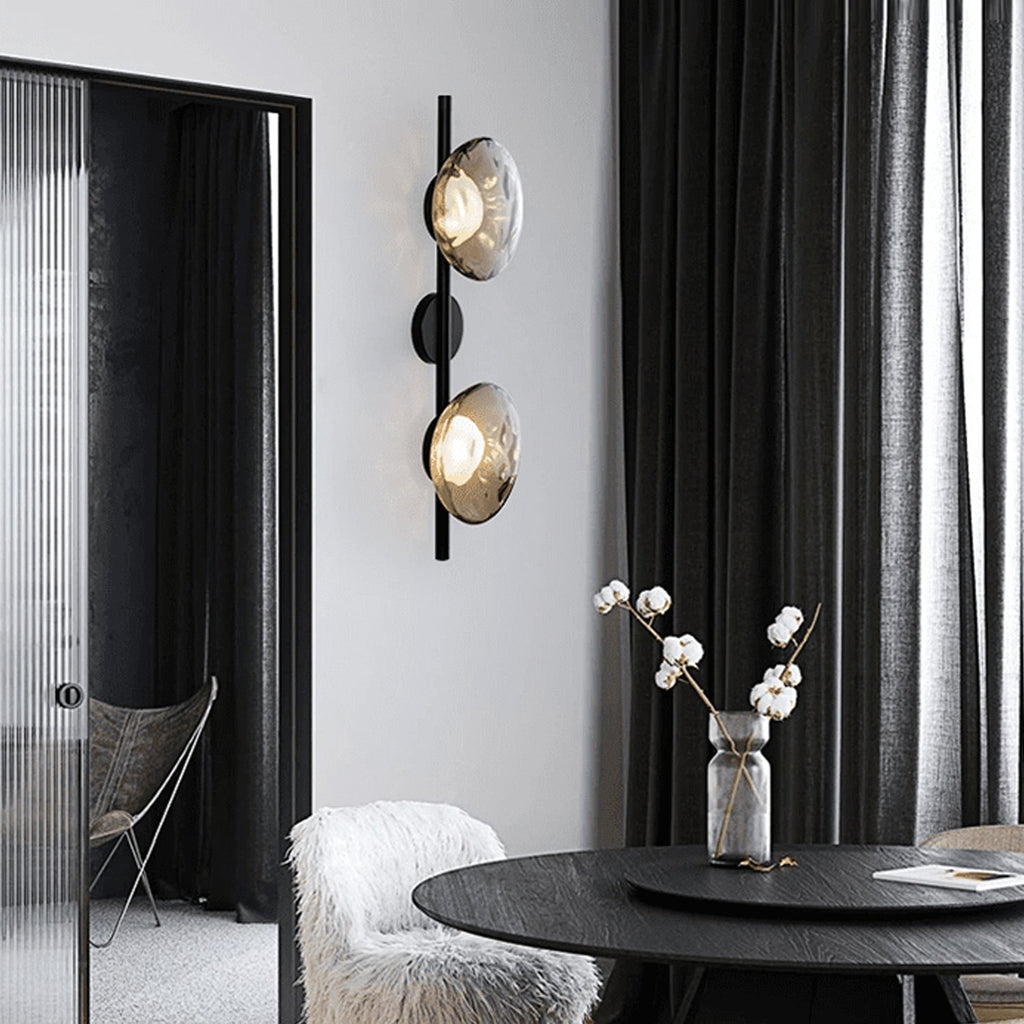 Wall Sconce Lighting with Textured Ripple Glass and Contemporary Design - Image 4
