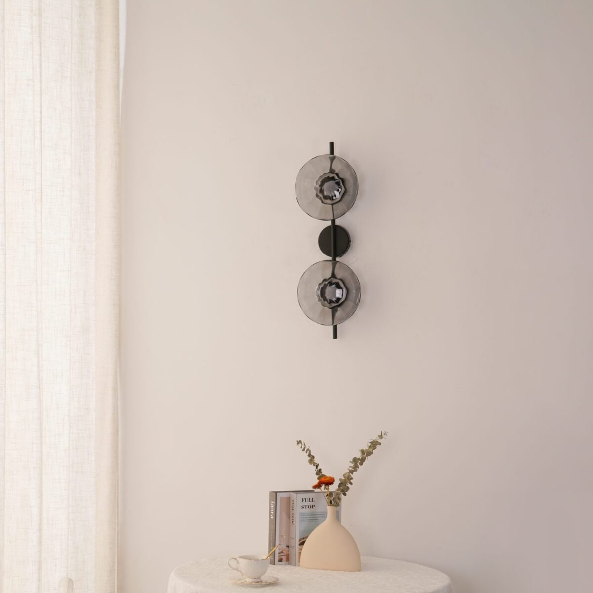 Wall Sconce Lighting with Textured Ripple Glass and Contemporary Design - Image 6