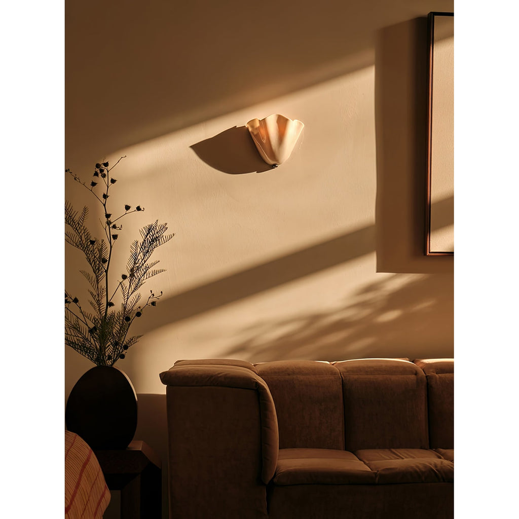 Wall Sconce Lighting with Wavy Glass Shade and Brass Finial for Hallway Bedroom - Image 18