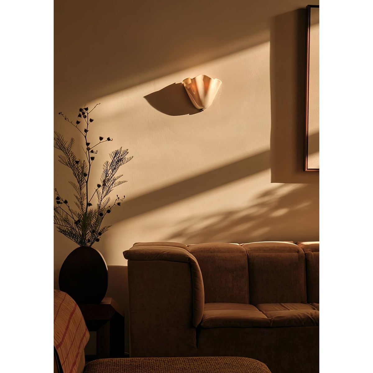 Wall Sconce Lighting with Wavy Glass Shade and Brass Finial for Hallway Bedroom - Image 20