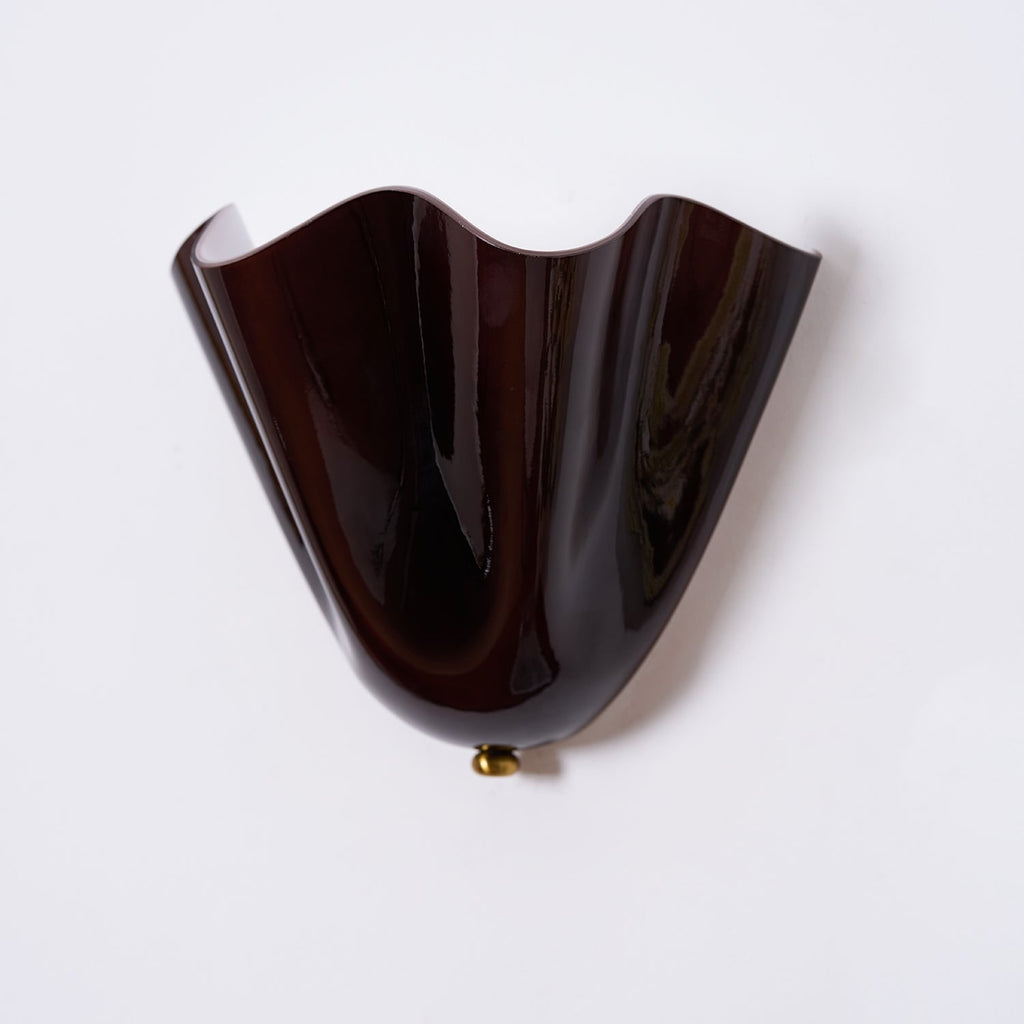 Wall Sconce Lighting with Wavy Glass Shade and Brass Finial for Hallway Bedroom - Image 31