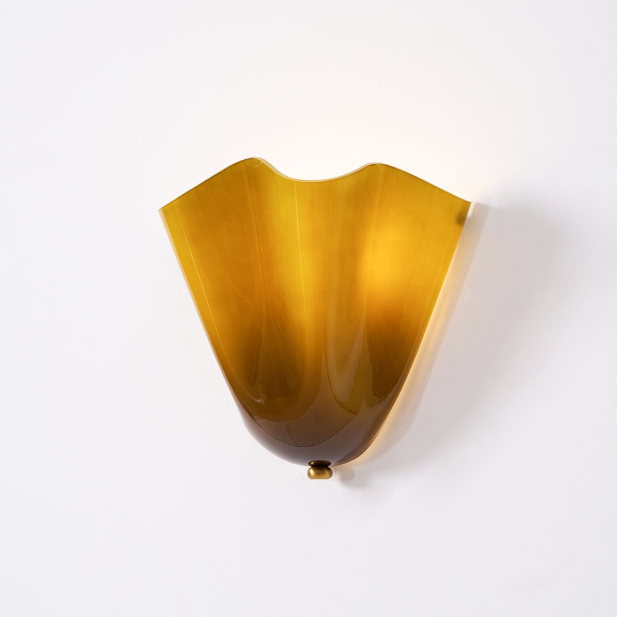 Wall Sconce Lighting with Wavy Glass Shade and Brass Finial for Hallway Bedroom - Image 37