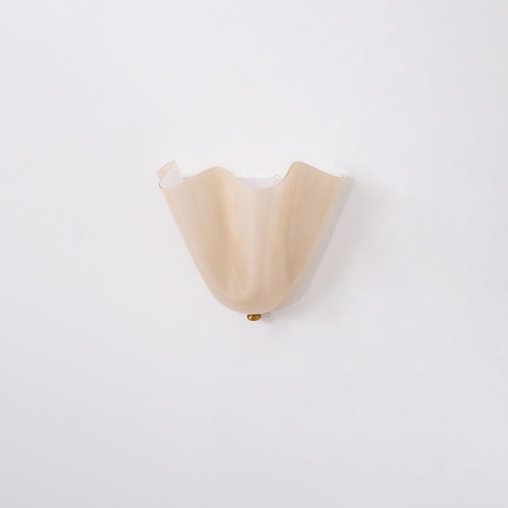 Wall Sconce Lighting with Wavy Glass Shade and Brass Finial for Hallway Bedroom - Image 51