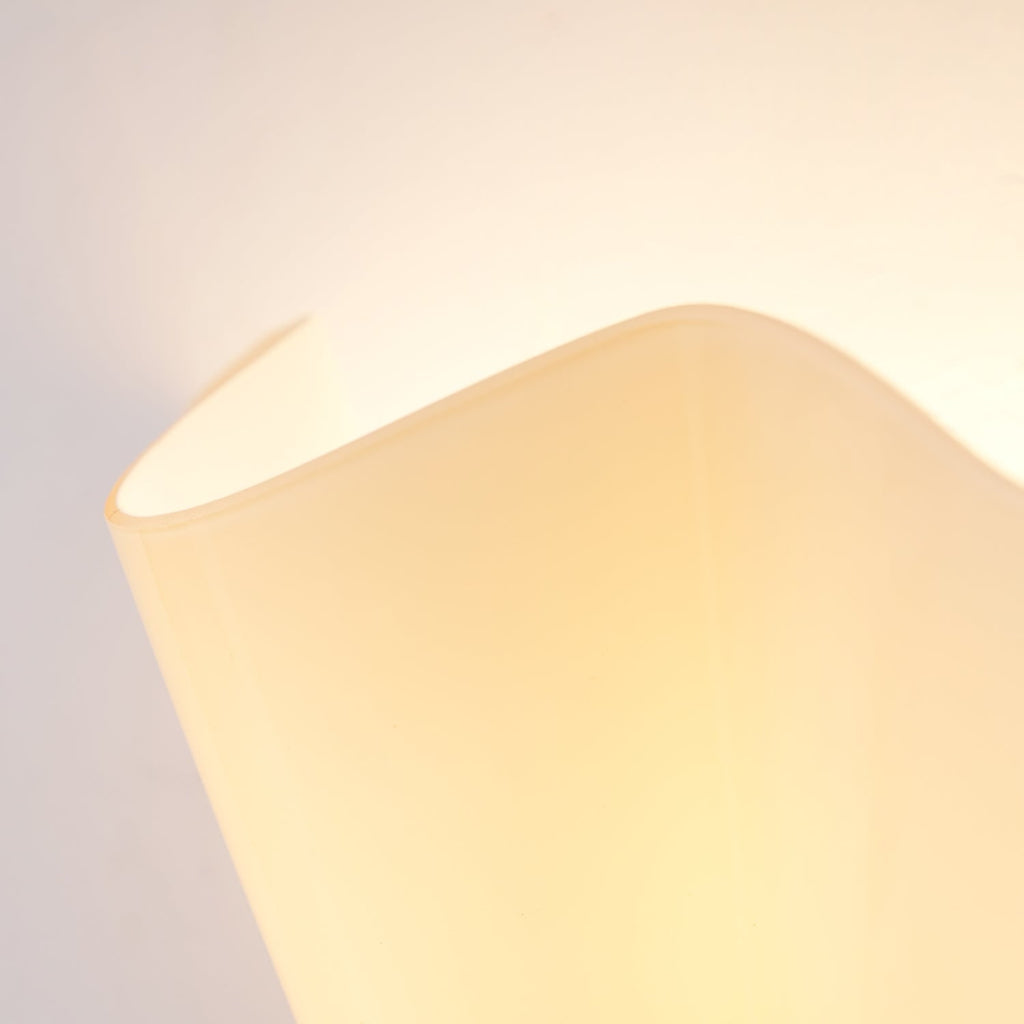 Wall Sconce Lighting with Wavy Glass Shade and Brass Finial for Hallway Bedroom - Image 53