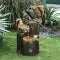 Water Fountain with Hand-Painted Animal Figure and LED Lighting Solar Tabletop Design - Image 12