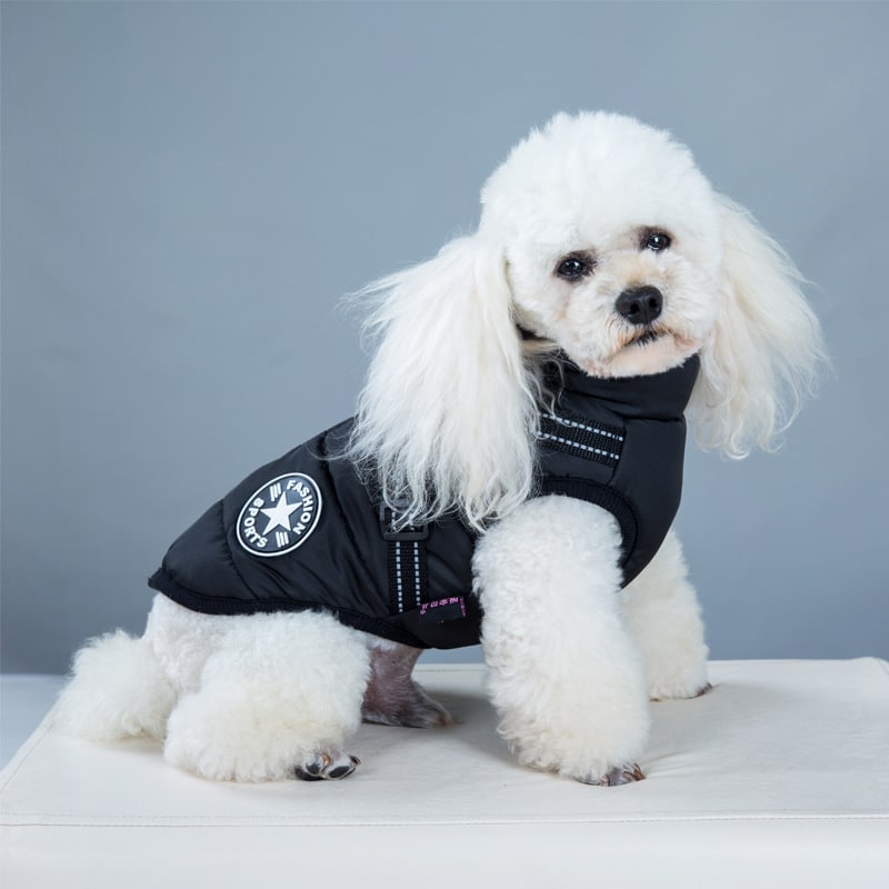 Waterproof Dog Coat with Harness Padded Puffer Jacket for Cold Weather - Image 3