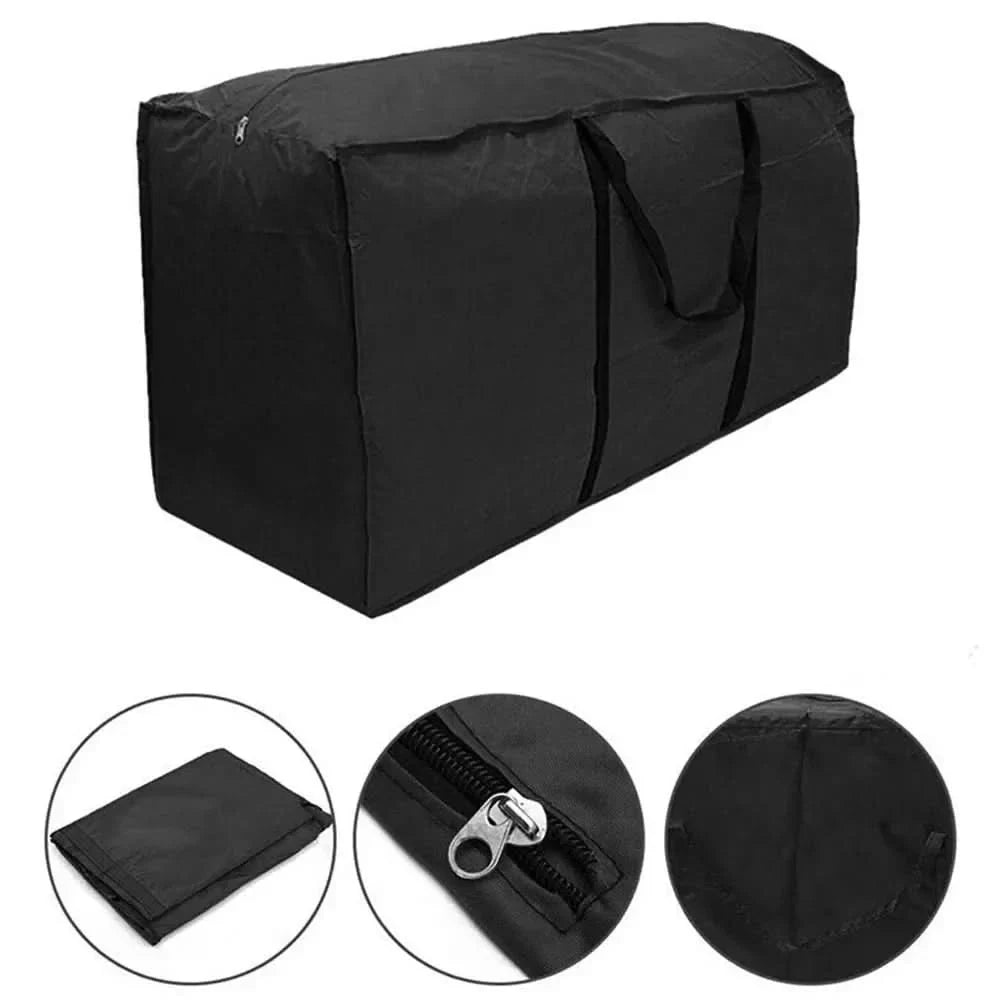 Waterproof Outdoor Cushion Storage Bag with Zipper and Handles for Patio Furniture - Image 6