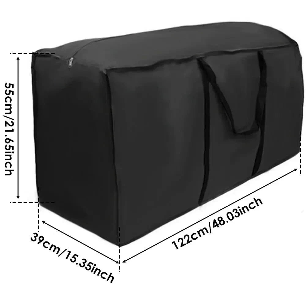 Waterproof Outdoor Cushion Storage Bag with Zipper and Handles for Patio Furniture - Image 7