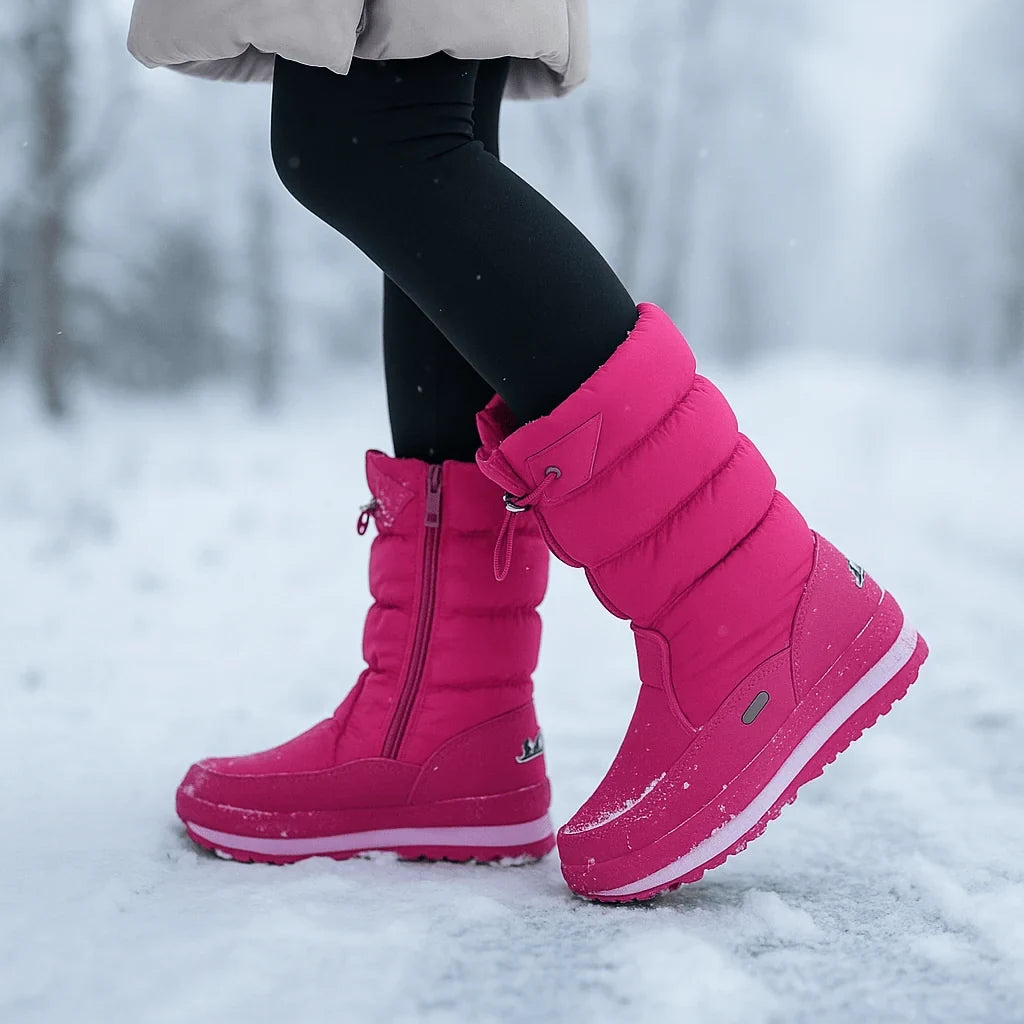 Waterproof Quilted Mid-Calf with Side Zipper and Insulated Lining - Image 3