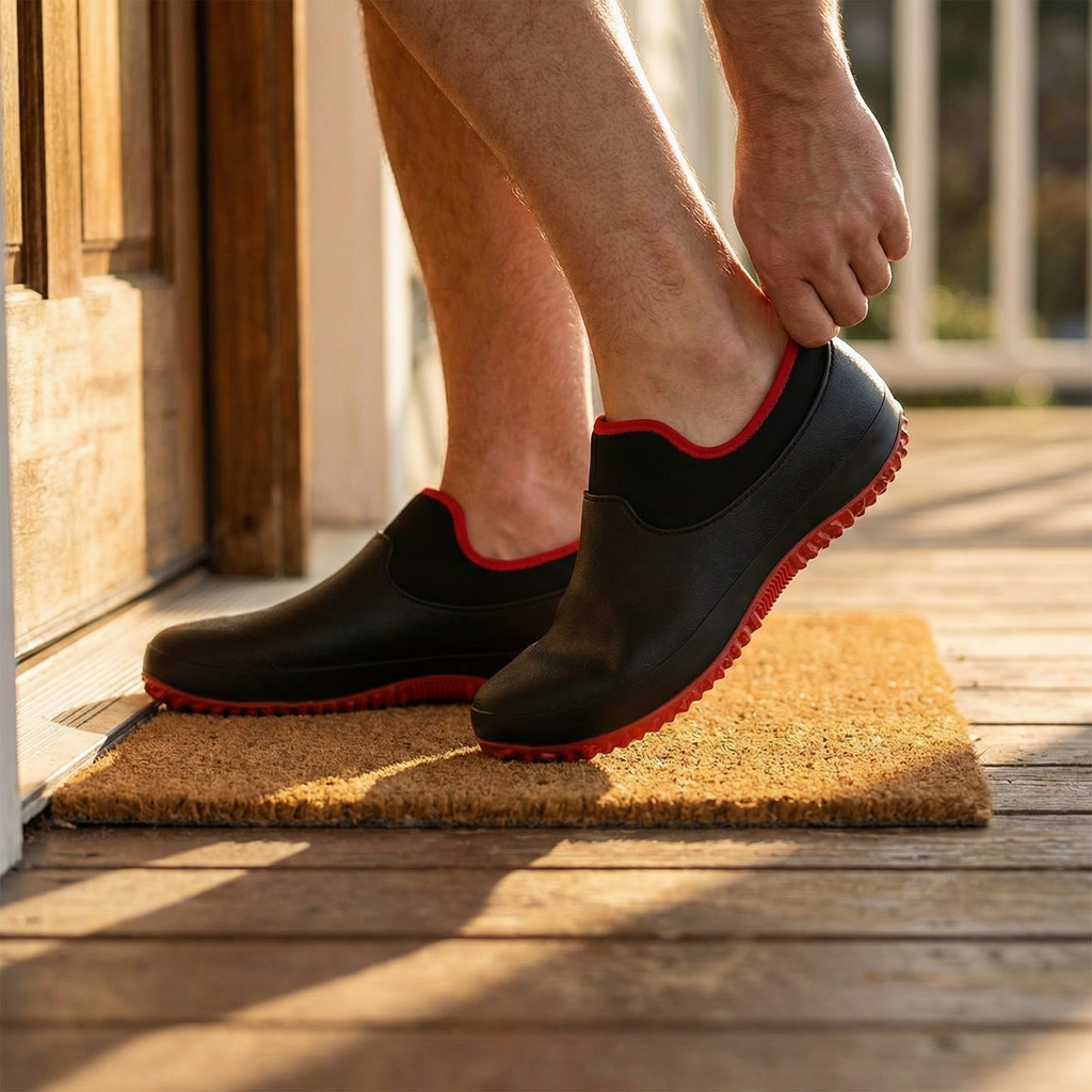 Waterproof Slip-On Garden Shoes with Flexible Non-Slip Sole and Stretchy Collar - Image 2