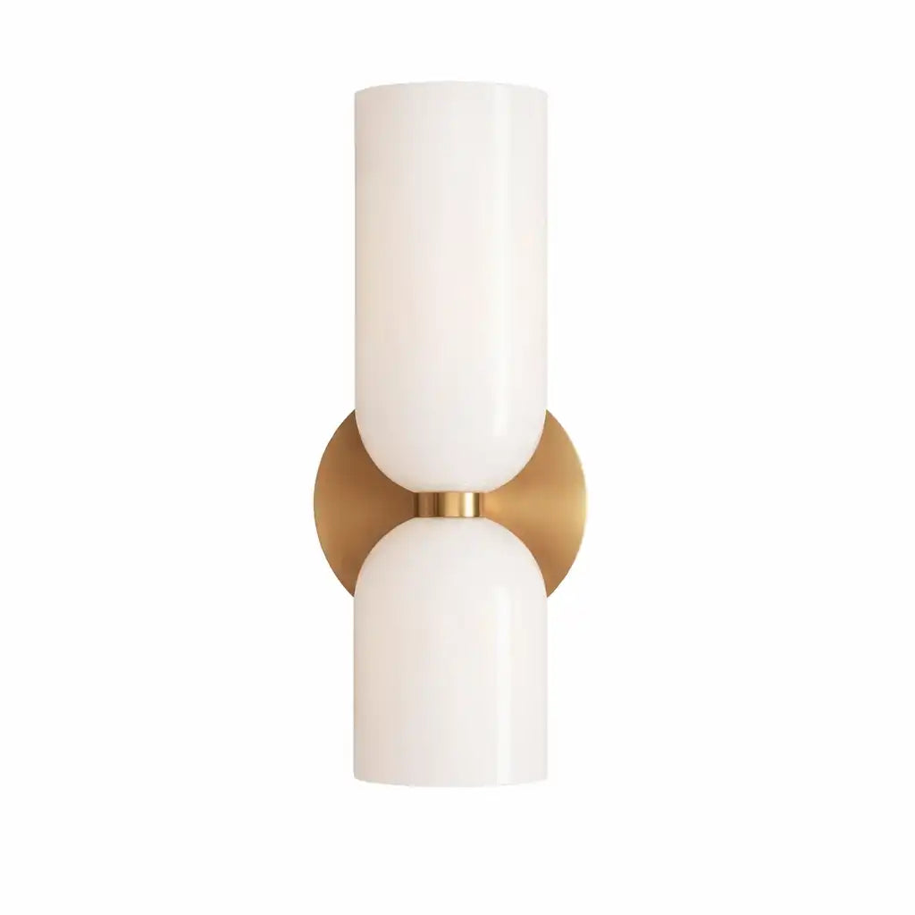 Irina Modern Double-Head Sculpted Glass Wall Light