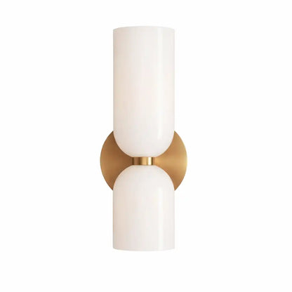 Double Head Sculpted Glass Wall Light