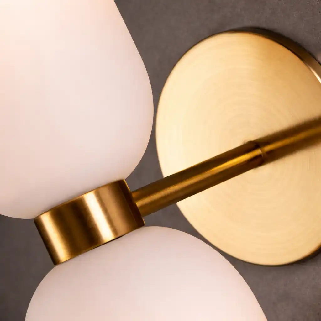 Irina Modern Double-Head Sculpted Glass Wall Light