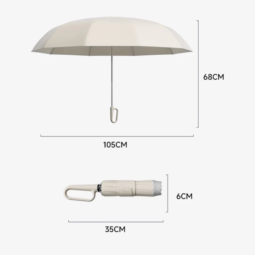 Windproof Travel Umbrella with Automatic Open Close and Compact Carabiner Design - Image 11
