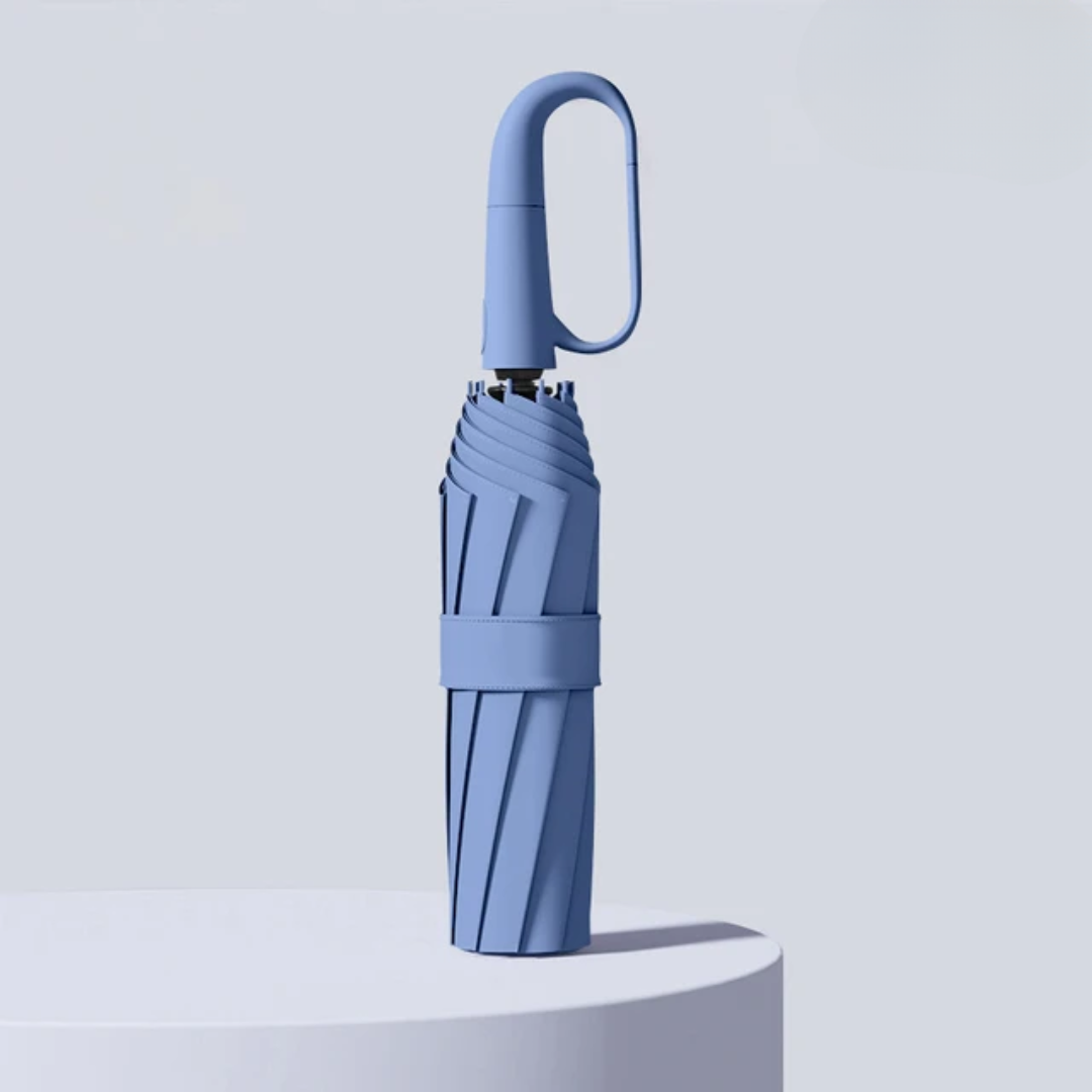 Windproof Travel Umbrella with Automatic Open Close and Compact Carabiner Design - Image 2