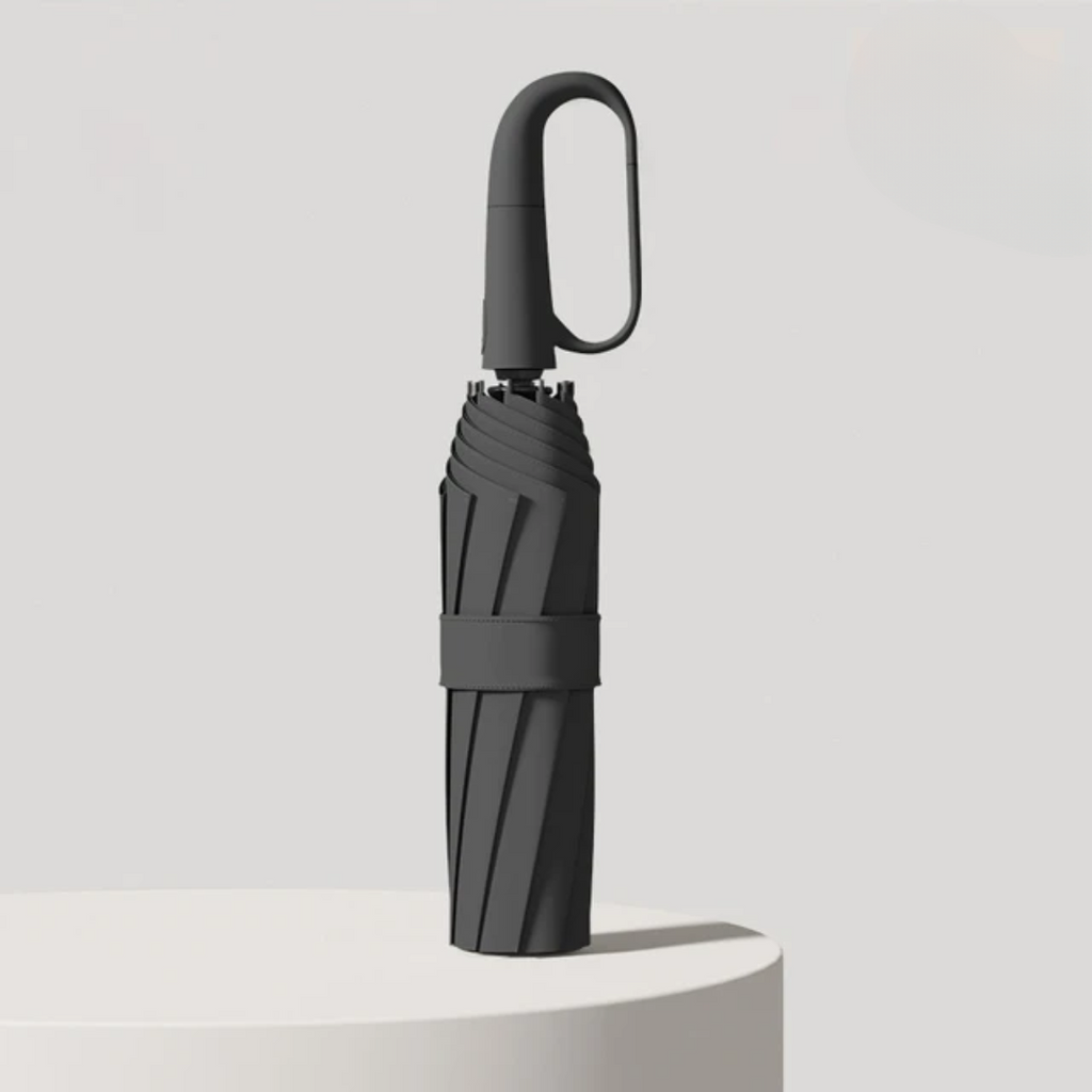 Windproof Travel Umbrella with Automatic Open Close and Compact Carabiner Design - Image 3
