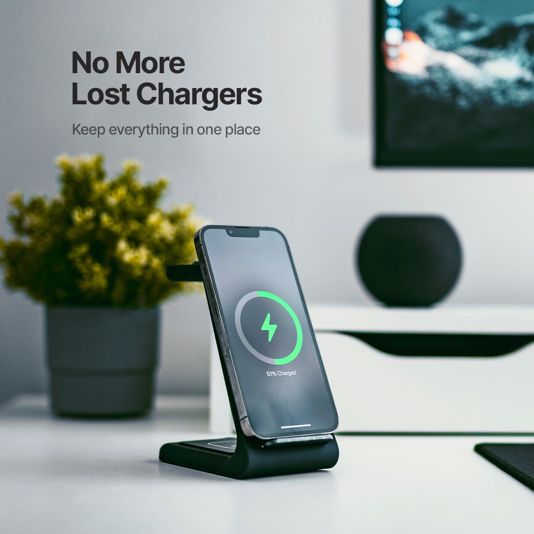 Wireless Charging Station for Phone Watch and Earbuds with Fast 15w Dock - Image 3