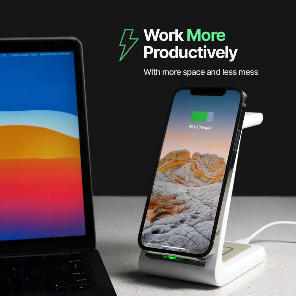Wireless Charging Station for Phone Watch and Earbuds with Fast 15w Dock - Image 4