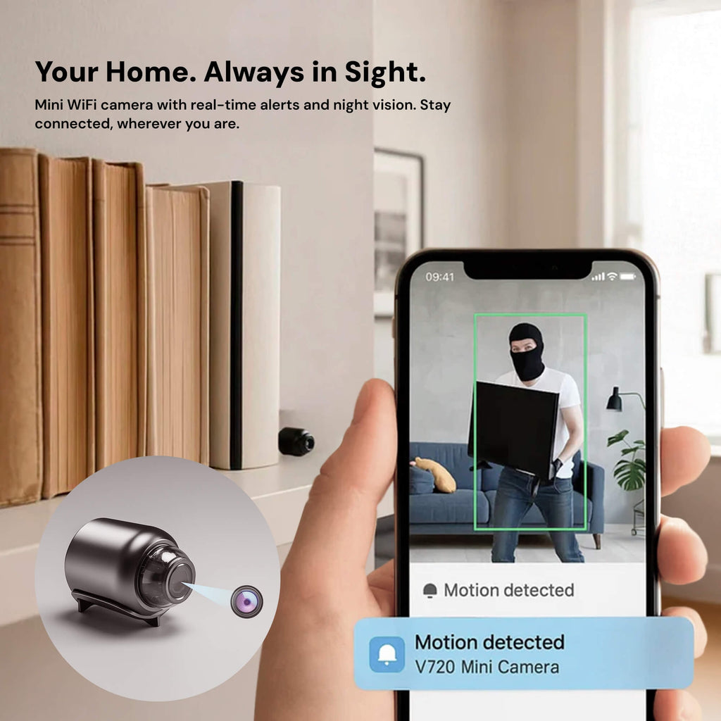 Wireless Compact Mini Security Camera with Night Vision and Motion Detection - Image 2