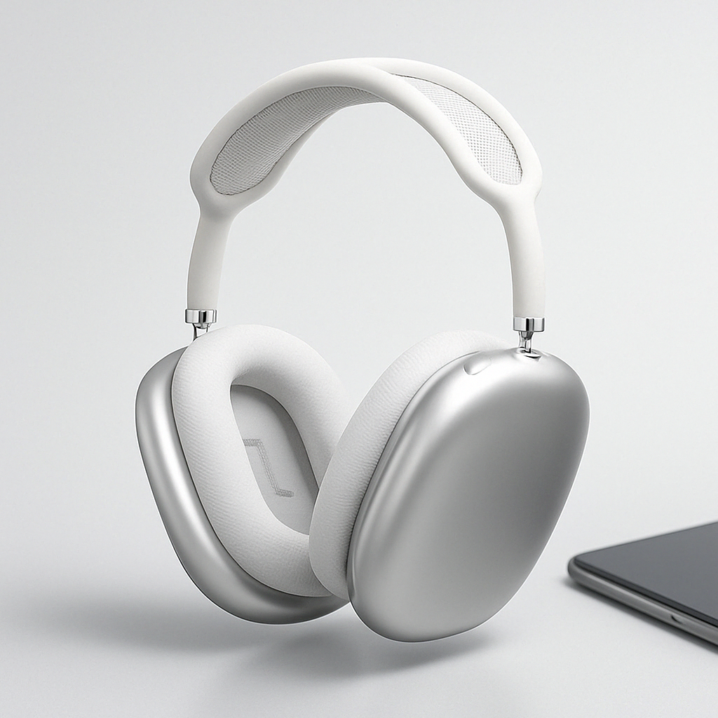 Wireless Noise Cancelling Over Ear Headphones with Bluetooth and Mesh Headband - Image 1
