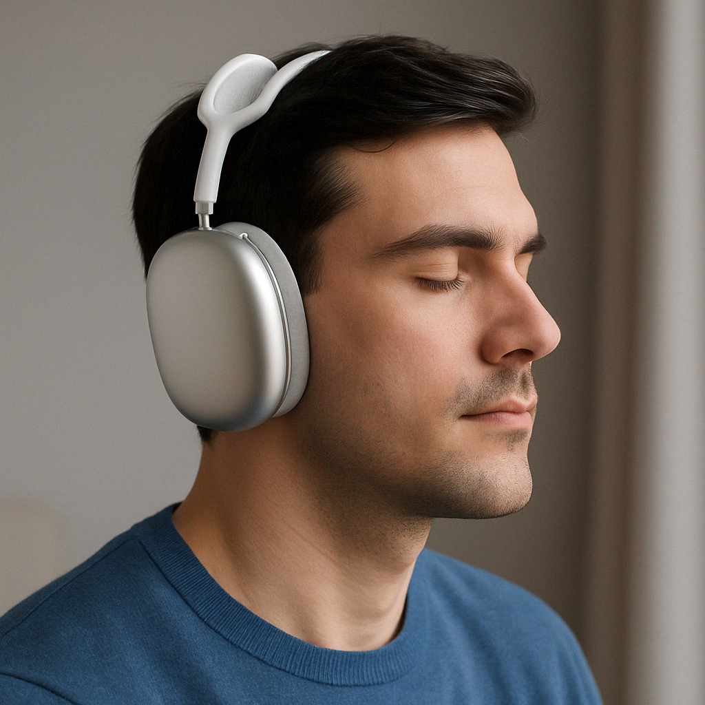 Wireless Over Ear Headphones with Active Noise Cancellation and Microphone - Image 2