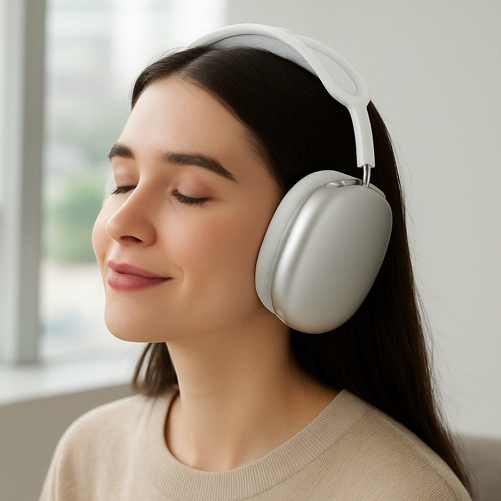 Wireless Over Ear Headphones with Active Noise Cancellation and Microphone - Image 3