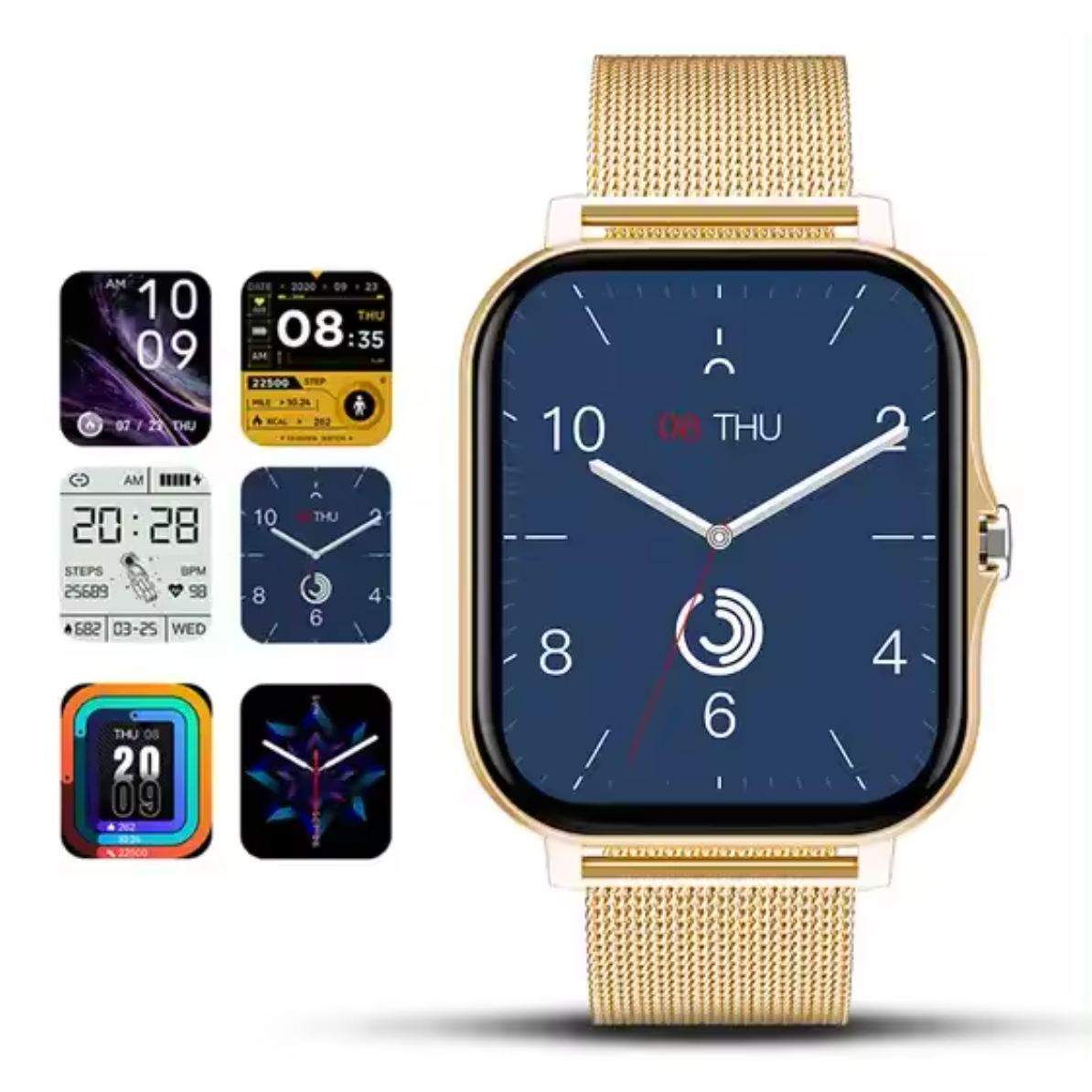 Women's GPS Smartwatch with Heart Rate Monitor Fitness Tracking and Metal Mesh Band - Image 4